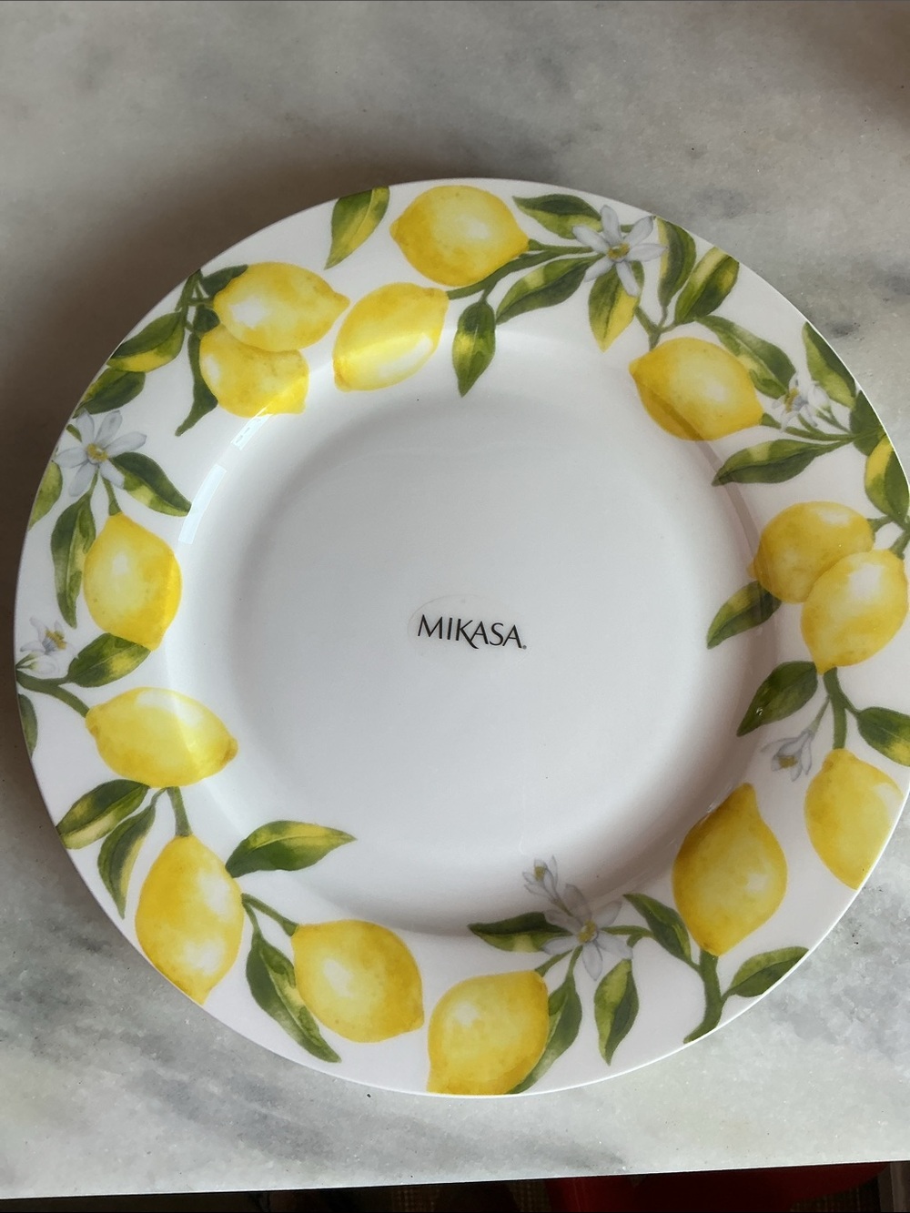 Mikasa Lemon Motif Dinner Plate - Yellow and Green